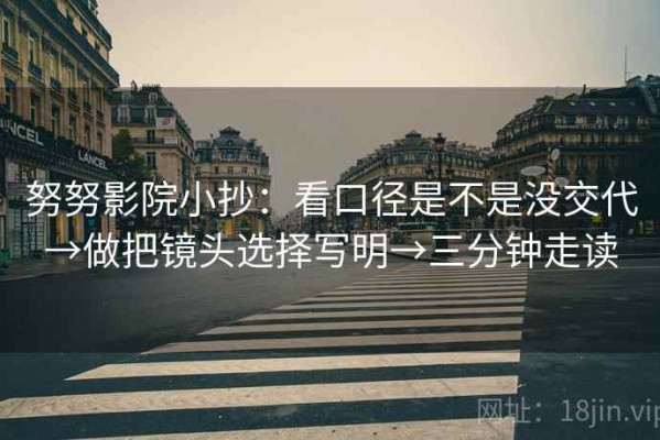 努努影院小抄：看口径是不是没交代→做把镜头选择写明→三分钟走读