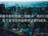 读蜂鸟影院先做口径翻译：核对口径是不是没交代后再把证据列成条