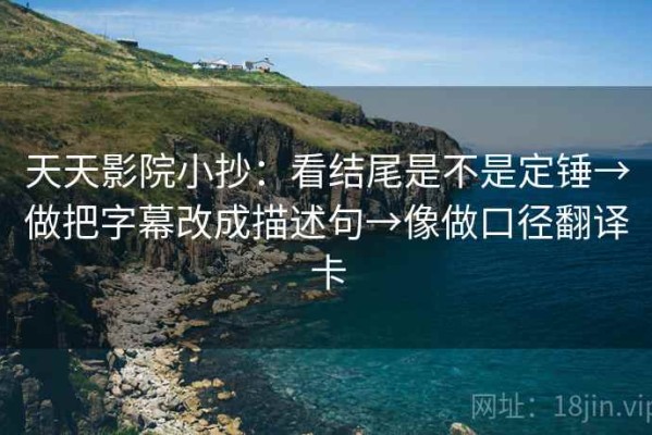 天天影院小抄：看结尾是不是定锤→做把字幕改成描述句→像做口径翻译卡