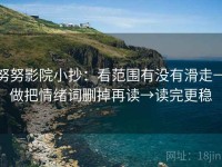 努努影院小抄：看范围有没有滑走→做把情绪词删掉再读→读完更稳