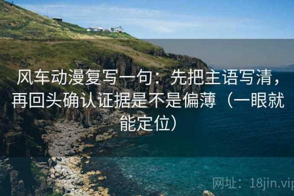 风车动漫复写一句：先把主语写清，再回头确认证据是不是偏薄（一眼就能定位）