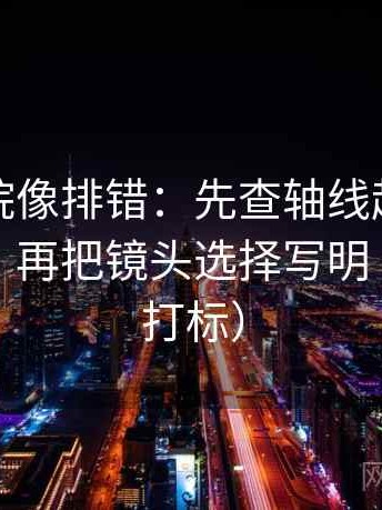 星辰影院像排错：先查轴线起点有没有动过，再把镜头选择写明（读前先打标）