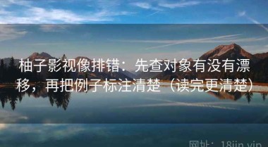 柚子影视像排错：先查对象有没有漂移，再把例子标注清楚（读完更清楚）